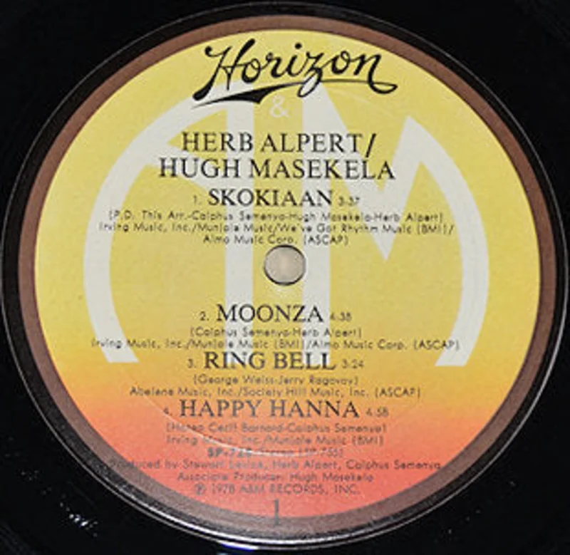 Alpert, Herb & Masekela, Hugh - Self Titled LP