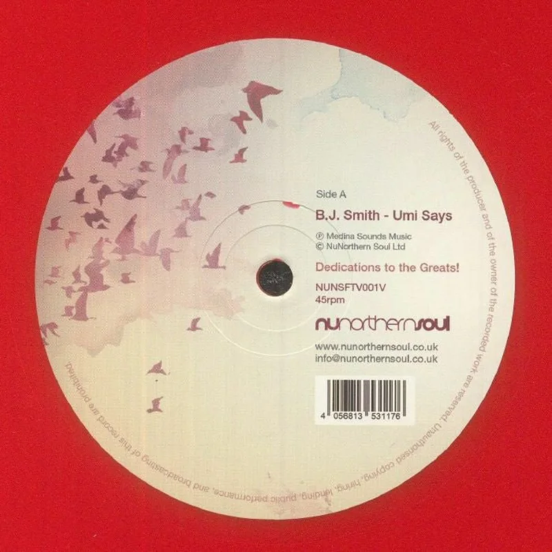 BJ Smith - Umi Says b/w Runnin (Red Color) (2024 Repress) Vinyl 12"