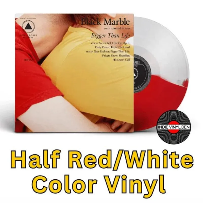Black Marble - Bigger Than Life - Half Red/White Color Vinyl