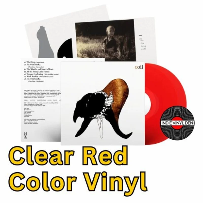 Coil - Black Antlers - Clear RED Color Vinyl Record 2LP