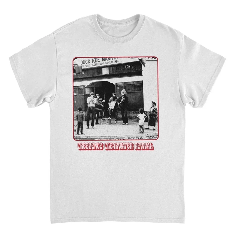 Credence Clearwater Revival CCR Market Band Photo White T-Shirt