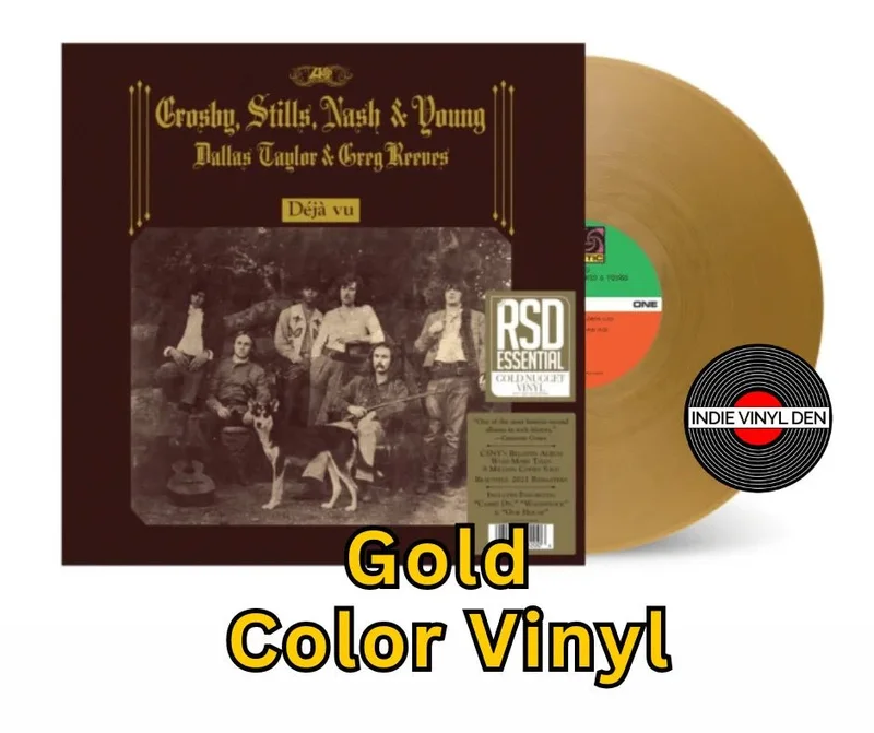 Crosby, Stills, Nash and Young - Dj Vu - Gold Color Vinyl Record