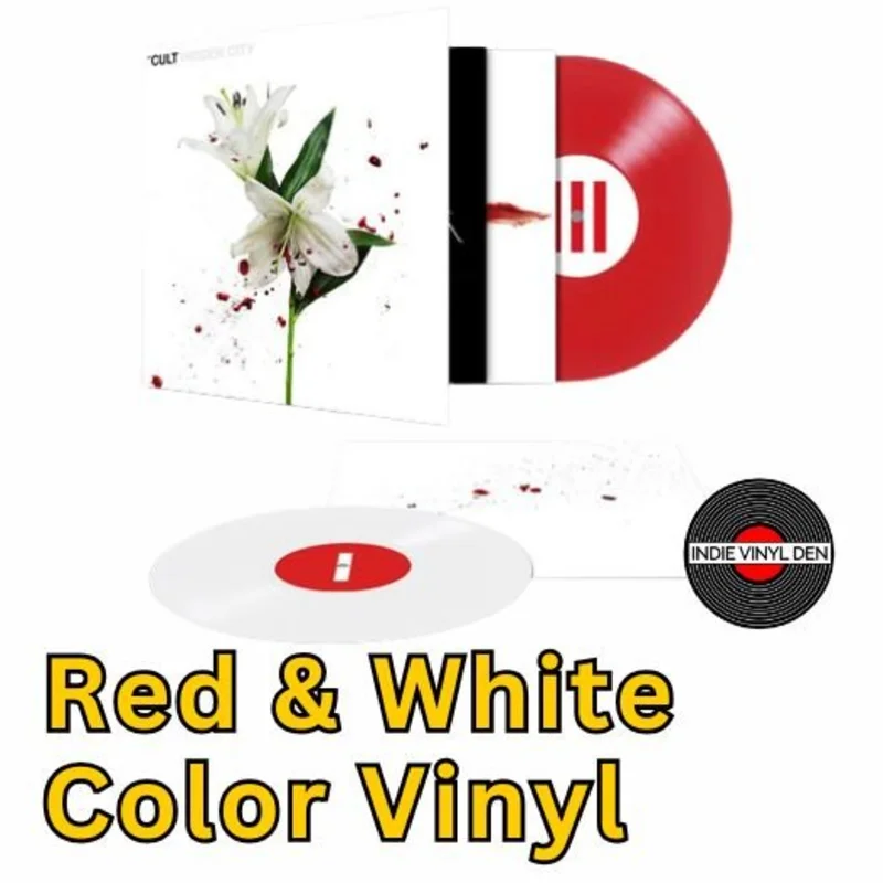 Cult, The - Hidden City - Red & White Color Vinyl Record