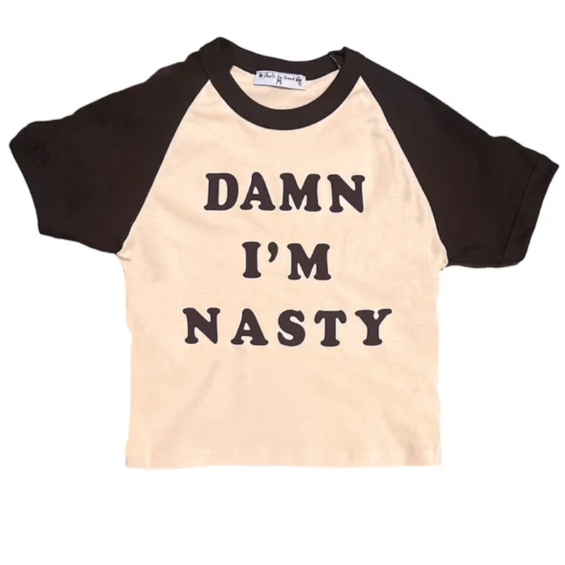 Damn I'm Nasty Brown Crop