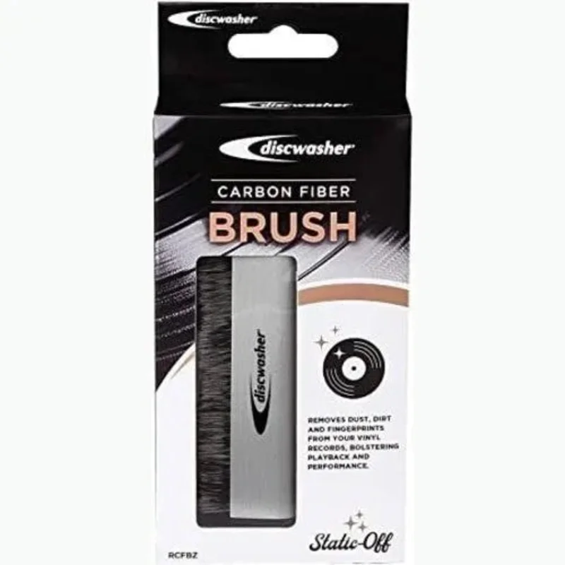 Discwasher Carbon Fiber Vinyl Record Cleaning Anti-Static Brush (Silver)