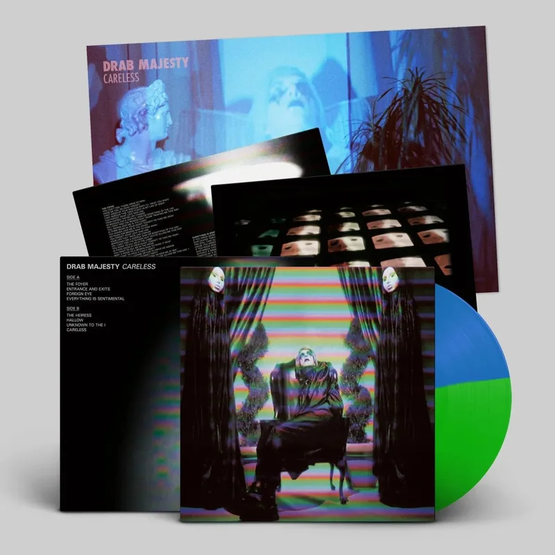 Drab Majesty - Careless - Green & Blue Split Color Vinyl Record