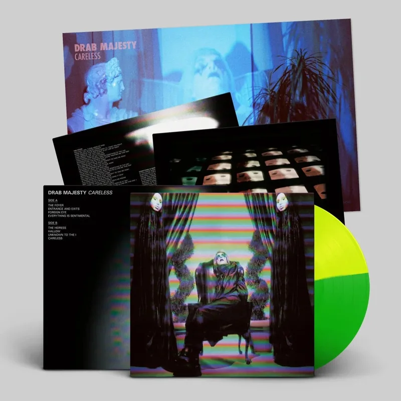 Drab Majesty - Careless - Yellow & Green Split Color Vinyl Record