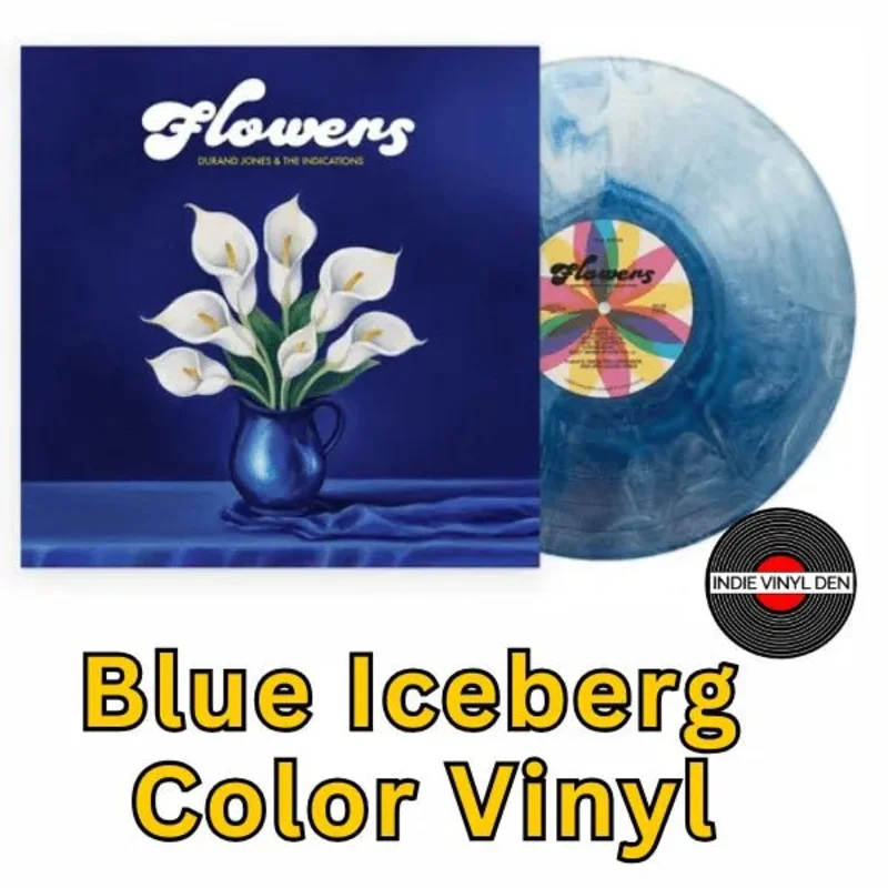 Durand Jones & The Indications - Flowers - Blue Iceberg Splash Color Vinyl Record
