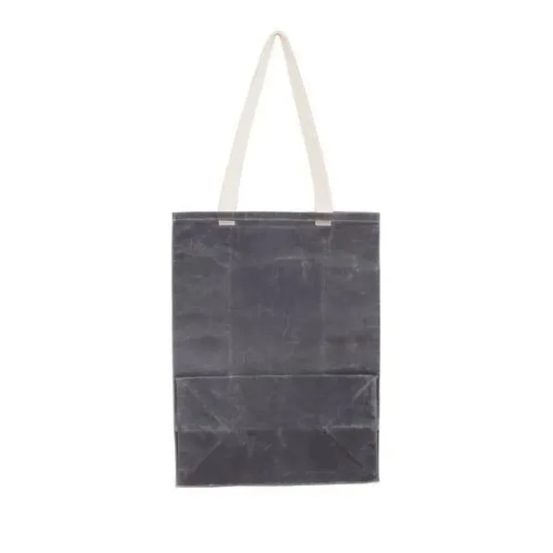 Eco-Friendly Grocery/Record Tote Bag, Stone Gray