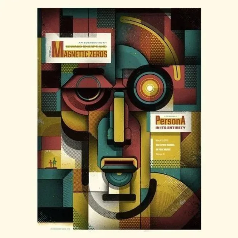 EDWARD SHARPE AND THE MAGNETIC ZEROS - Chicago 2016 Gig Poster