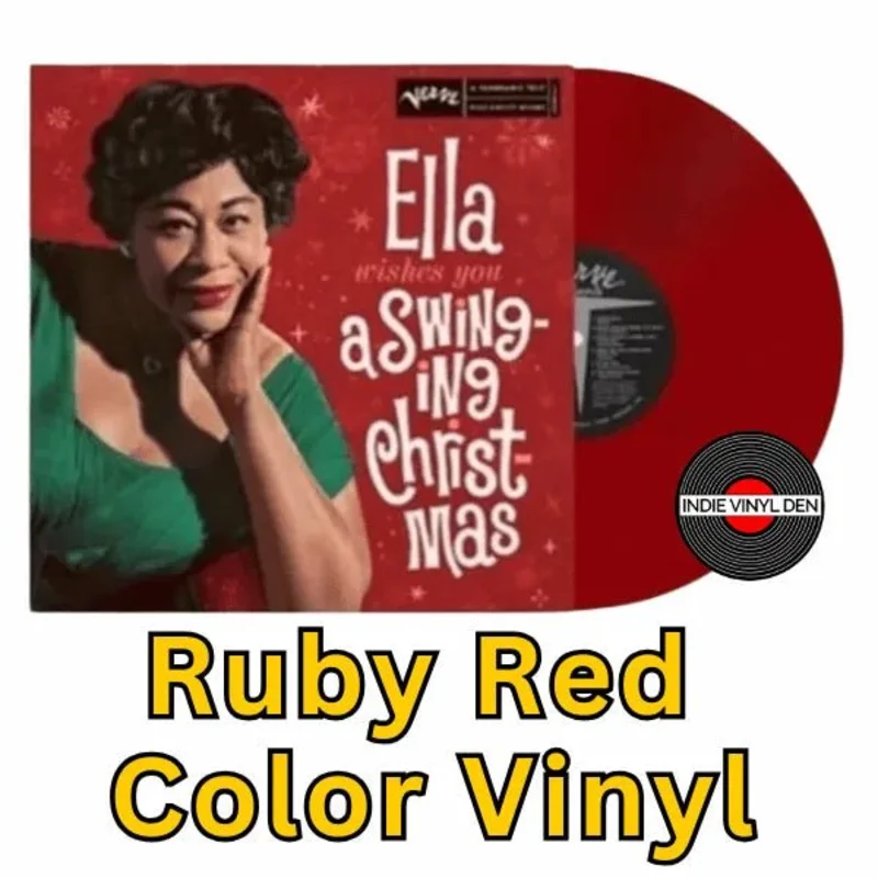 Ella Fitzgerald - Ella Wishes You a Swinging Christmas -Ruby Red Color Vinyl Record