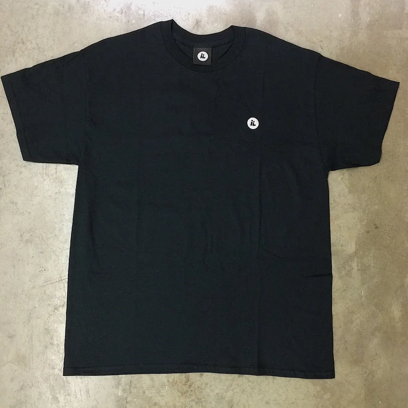Embroidered IL Dot Logo Tee (Black)