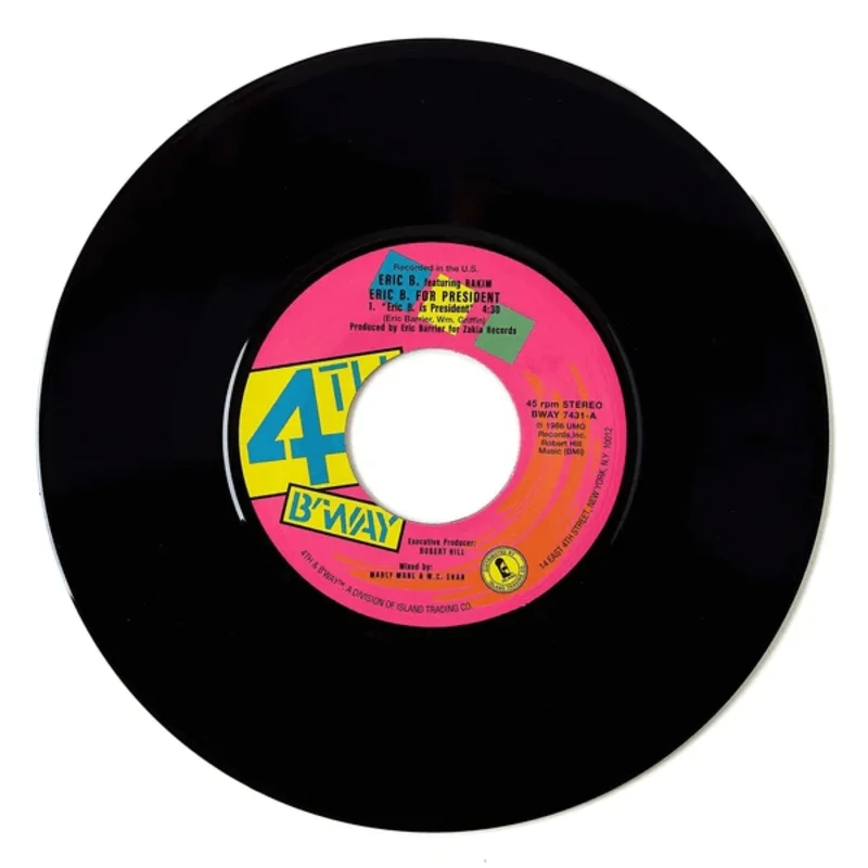 Eric B. & Rakim - Eric B. Is President (Black) 7" Vinyl