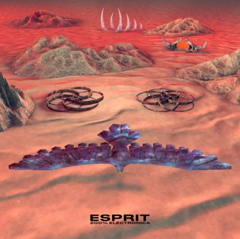 ESPRIT - 200% Electronica (Yellow Orange Purple Black Swirl Color) Vinyl LP