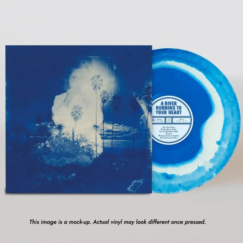 Fruit Bats - A River Running to Your Heart - Blue & Bone Swirl Color Vinyl