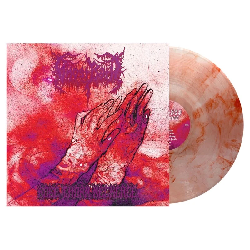 Ghost Bath - Rose Thorn Necklace (Red Swirl Vinyl)