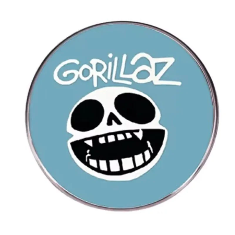 Gorillaz Round Blue - Enamel Pin
