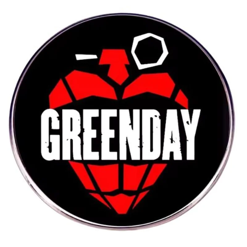 Green Day Grenade  Round - Enamel Pin
