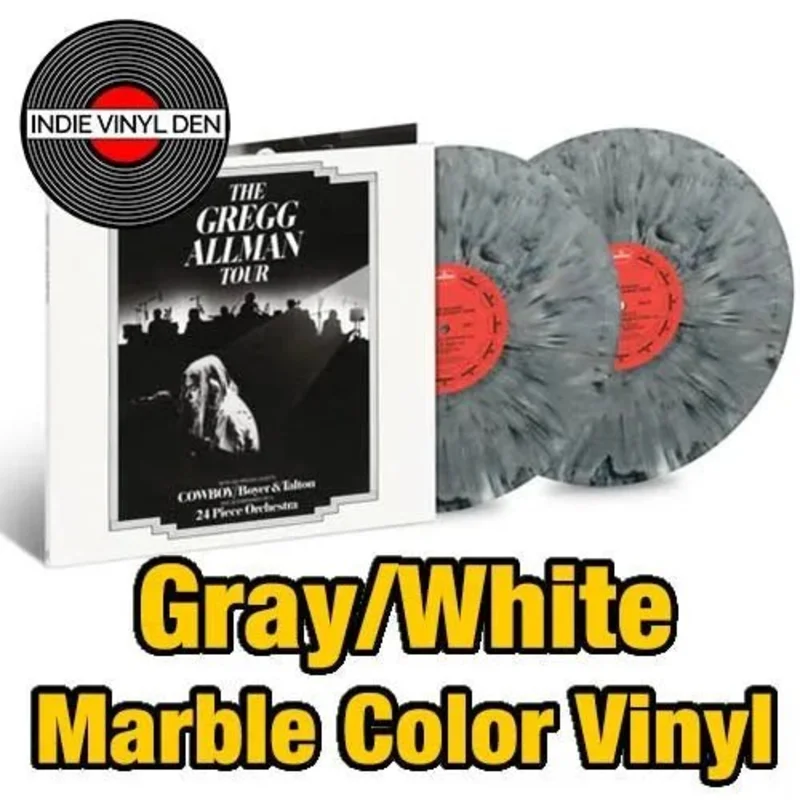 Gregg Allman - Tour - Grey/White Marble Color Vinyl Record 2LP