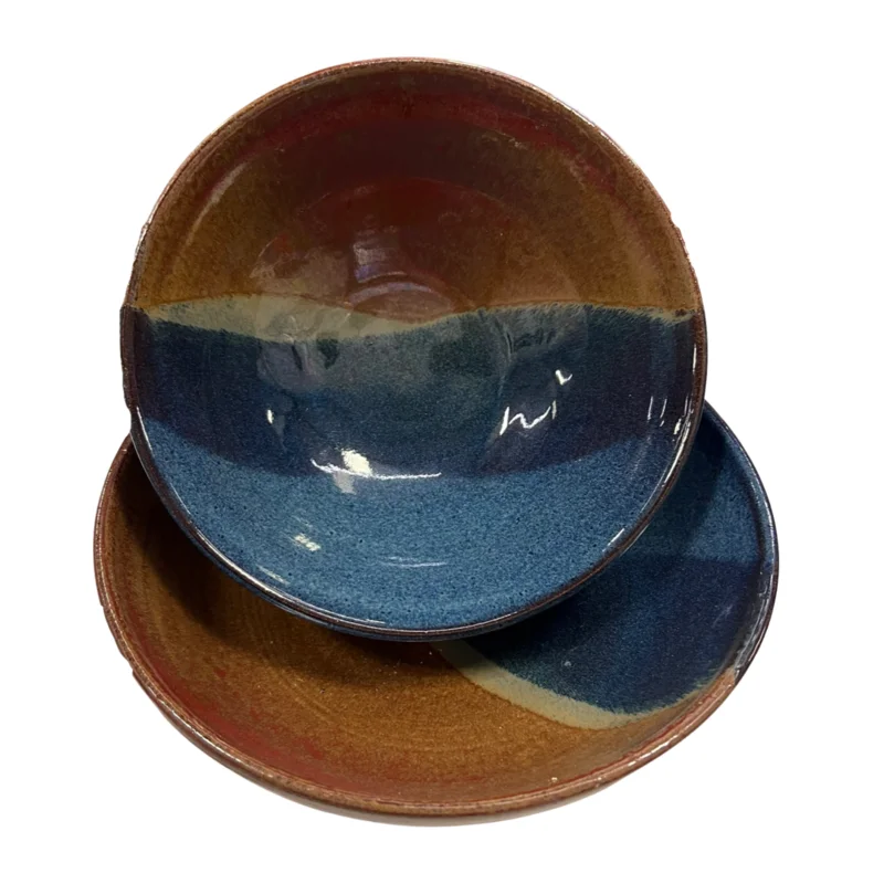 Handmade Glazed Ceramic Bowl Set (2)