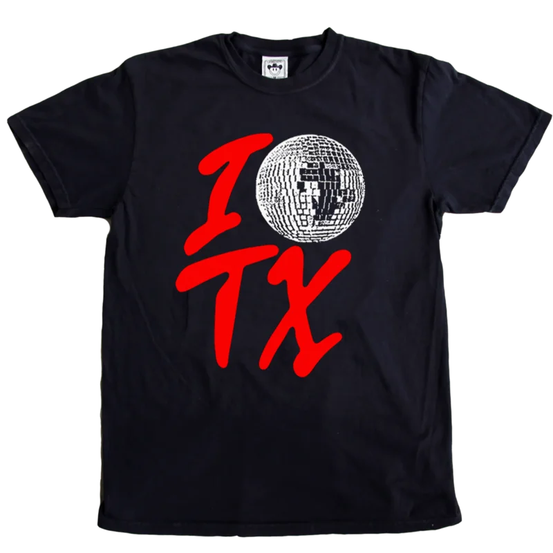 I LOVE TEXAS DISCO Unisex Tee Black