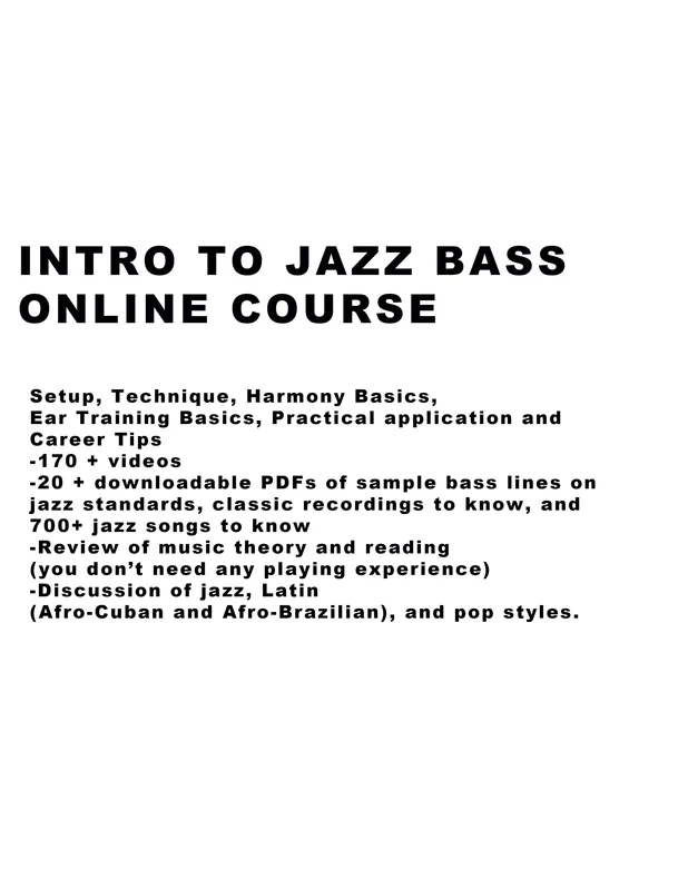 Intro to Jazz Bass Course