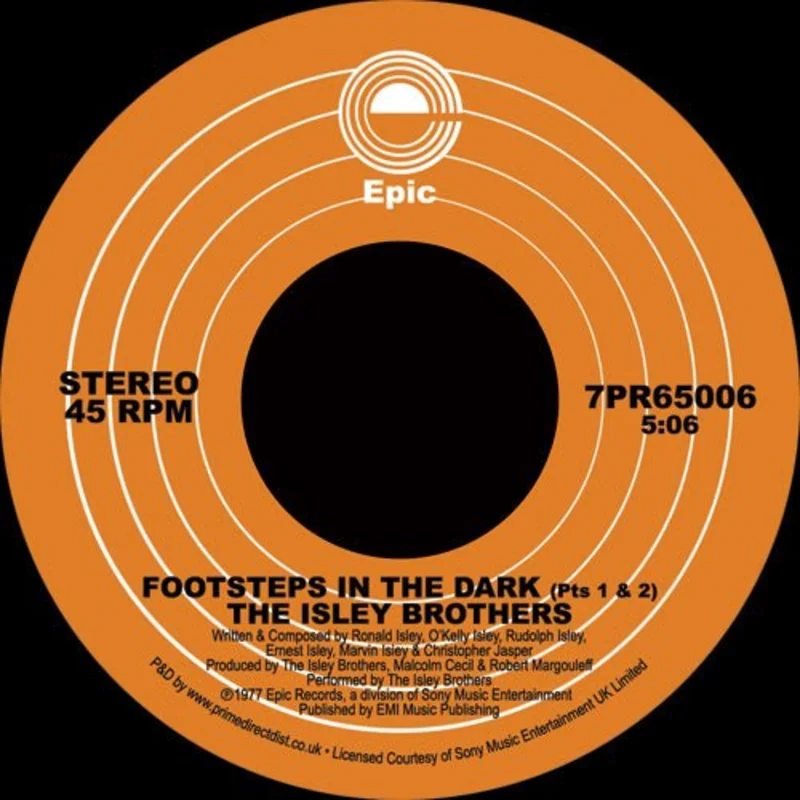 Isley Brothers - Footsteps In The Dark Parts 1 & 2 7" Vinyl