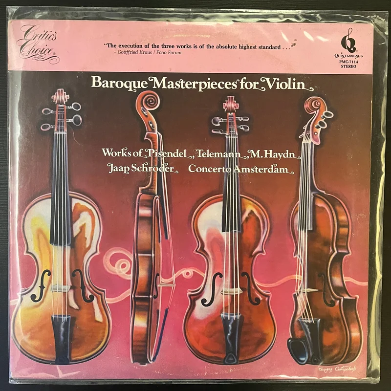 Johann Georg Pisendel - Jaap Schrder - Baroque Masterpieces For Violin ( (Used Vinyl - G) KG Marketplace