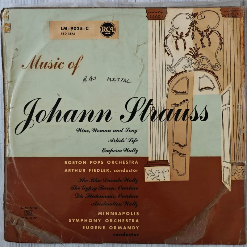 Johann Strauss Jr. - Boston Pops Orchestra, Arthur Fiedler / Minneapolis Symphony Orchestra, Eugene Ormandy - Music Of Johann Strauss ( (Used Vinyl - VG) PJ Marketplace