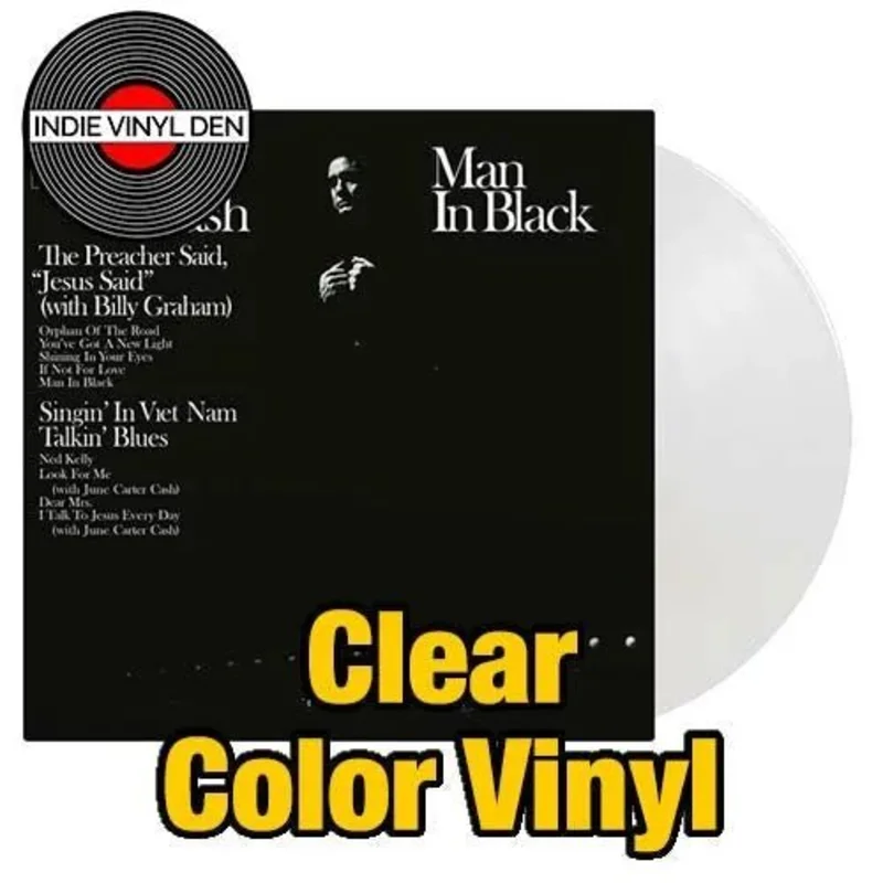Johnny Cash - Man in Black - Clear Color Vinyl Record