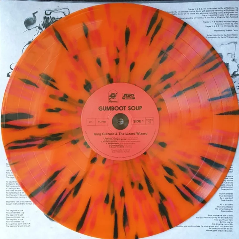 King Gizzard & The Lizard Wizard - Gumboot Soup -Orange with Black & Red Color Vinyl