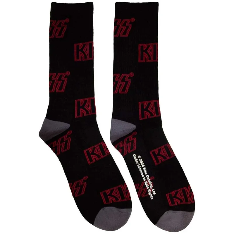 Kiss - Terry Red Logo Socks