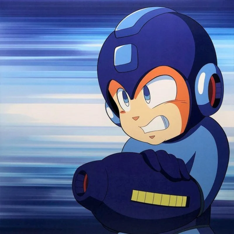 Mega Man Selections: Super Smash Bros. Ultimate (Light & Dark Blue Swirl Color) Vinyl LP