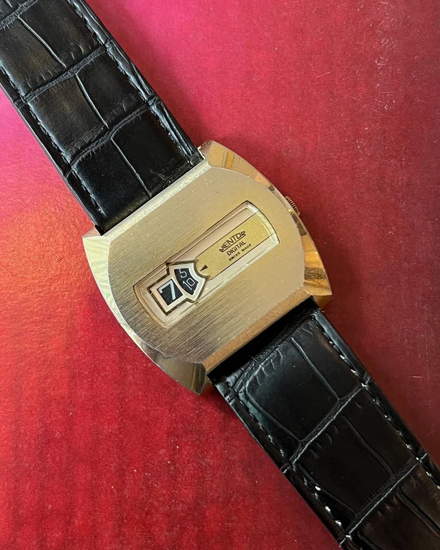 Mentor Digital Jump Hour Wrist Watch