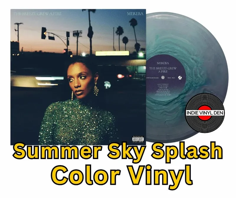 Mereba - The Breeze Grew a Fire - Summer Sky Splash Color Vinyl Record