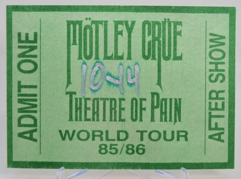 Motley Crue - Backstage Pass & Ticket 85-86