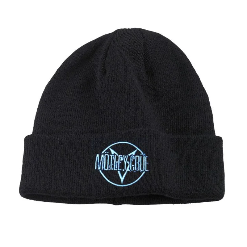 Mtley Cre Pentagram Embroidered Beanie