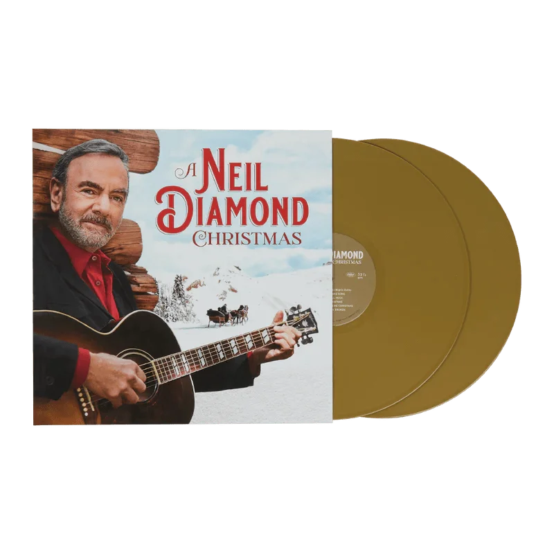 Neil Diamond A Neil Diamond Christmas Gold Color 2LP Vinyl Record