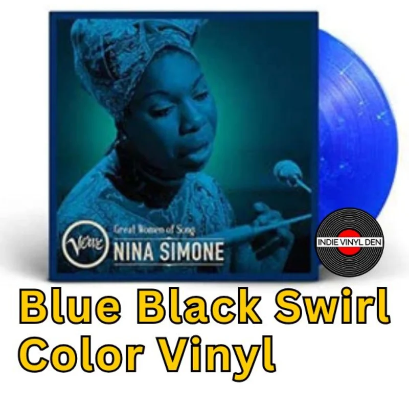 Nina Simone Great Women of Song Blue/Black Swirl Color Vinyl Record