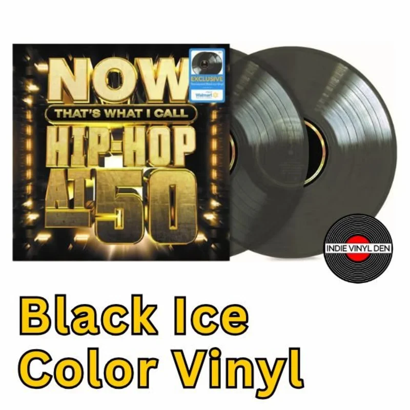 NOW Hip-Hop At 50 - Various Artists -Translucent Black Ice Color Vinyl Record