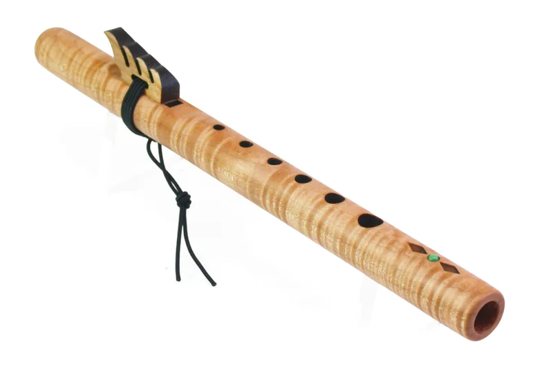 Pocket Flute 'A' Maple & Turquoise