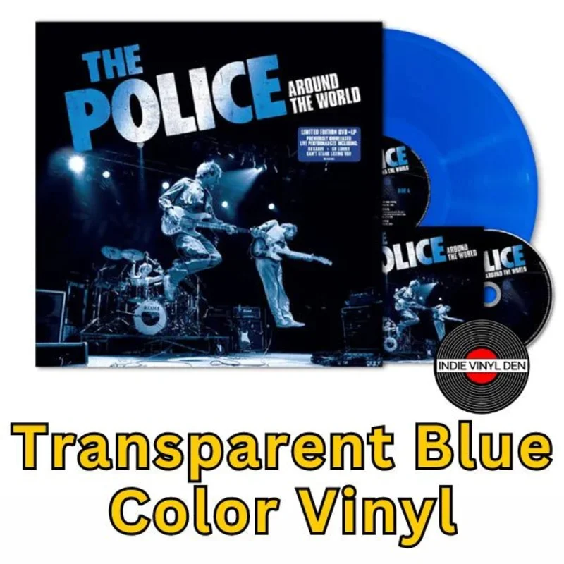 Police - The Police Around the World - Transparent Blue Vinyl Record & DVD