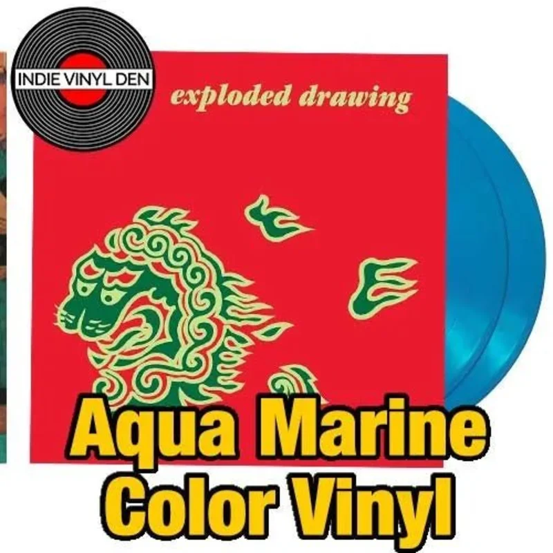 Polvo - Exploded Drawing - Opaque Aqua Color Vinyl Record 2xLP