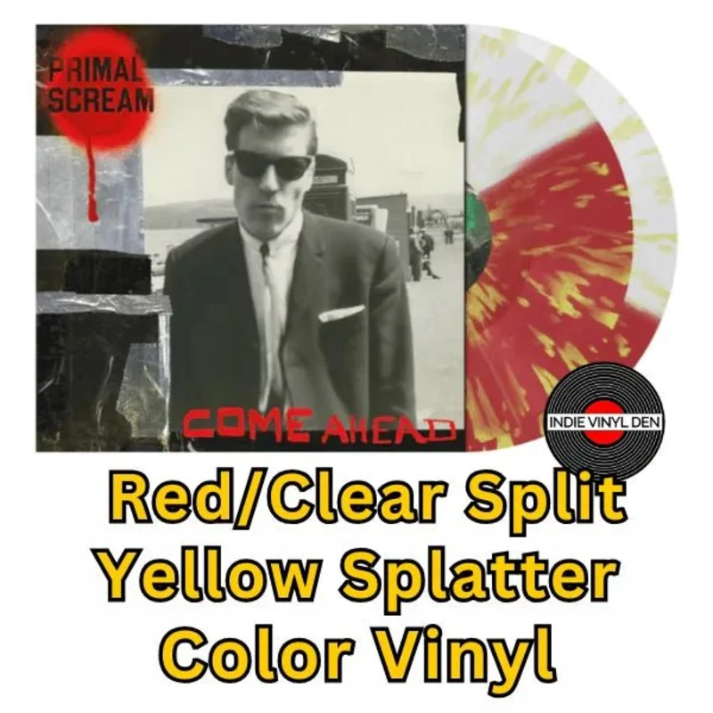 Primal Scream - Come Ahead - Red/Clear Split w/ Yellow Splatter Vinyl Record