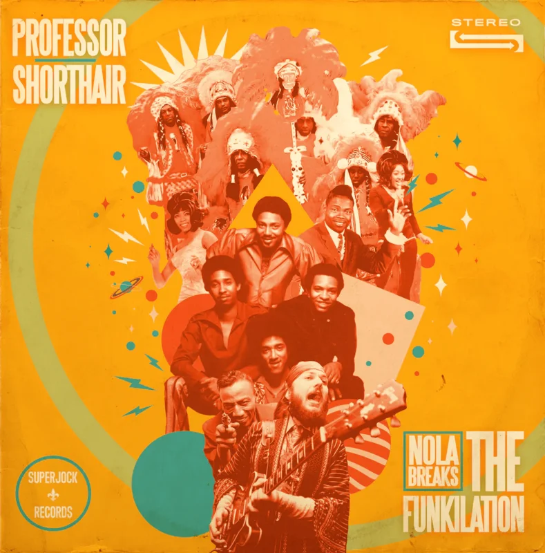 Professor Shorthair - NOLA Breaks: The Funkilation (Blue & Orange Splatter Color) Vinyl LP