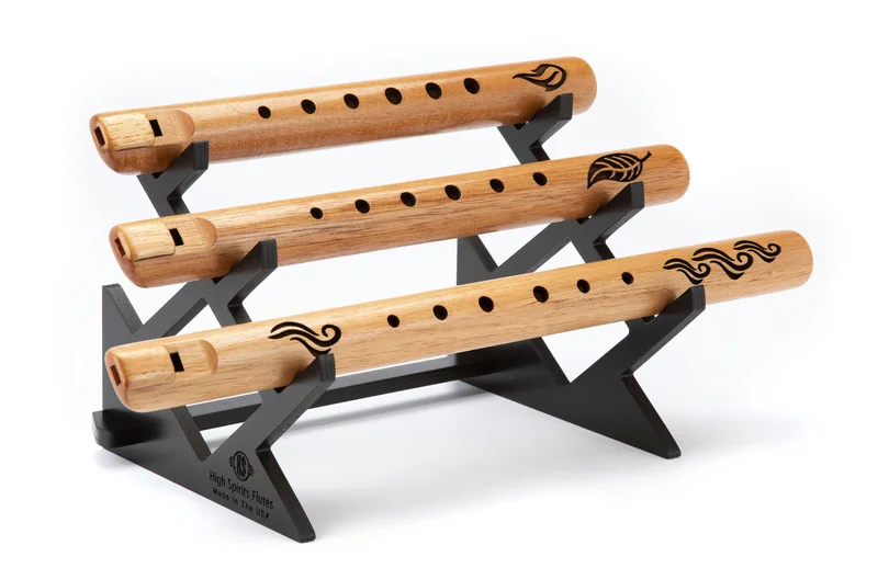 Pyramid Flute Stand-Black