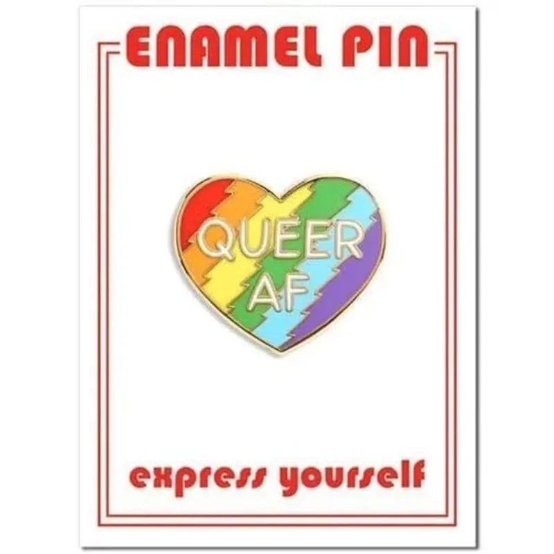 Queer AF Enamel Pin