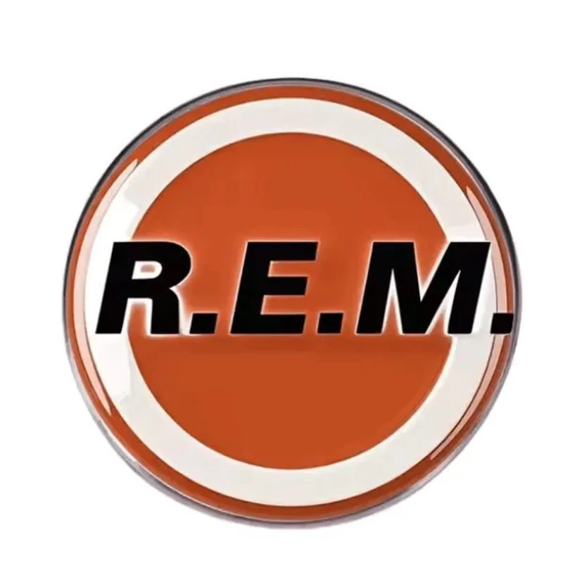 R.E.M. Logo Round Enamel Pin