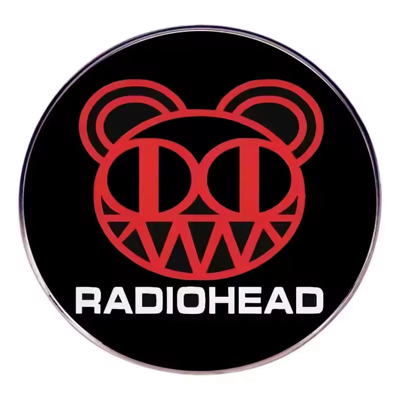 Radiohead Bear Red/Black Round - Enamel Pin