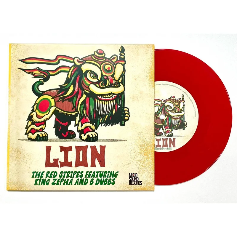 Red Stripes & King Zepha - Lion (Red Color) Vinyl 7"